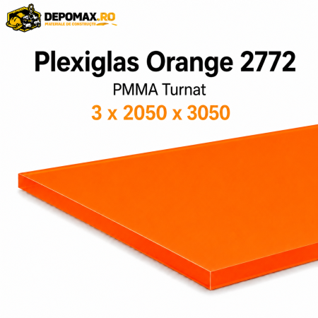 Plexiglas Orange 2772 PMMA turnat 3 x 2050 x 3050 mm